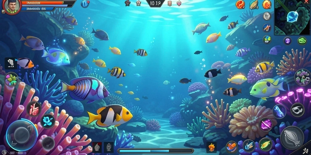Pemandangan yang menakjubkan dalam game yang membuat terpesona.